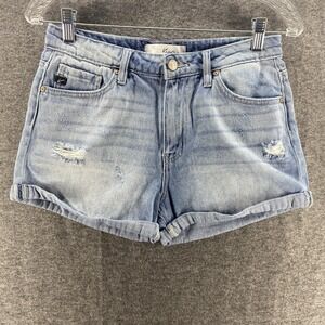 KanCan Shorts Womens Small Blue Mid Rise Cuffed Outdoor Hiking